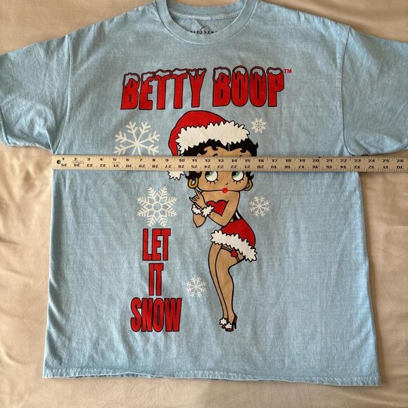 Betty Boop Baby Blue Christmas Tee - Picture 4 of 5